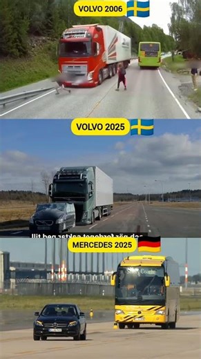UNBELIEVABLE Truck AEB: Volvo 2006 vs Volvo 2025 vs Mercedes 2025