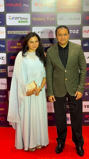 Bhide and his real-life Madhavi! Mandar and Sneha Chandwadkar at the event. #MandarChandwadkar #SnehaChandwadkar #tellymasala | Telly Masala
