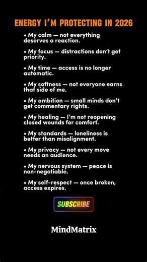 Energy I’m Protecting in 2026 (Peace & Power Era) #mindset #selfimprovement #selfgrowth