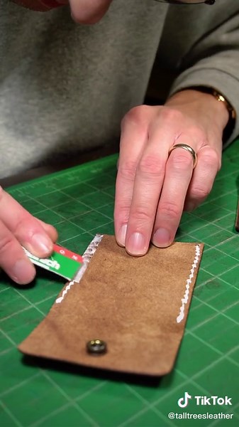 Building a Premium Leather Wallet by hand! (Ep. 1). The previous series I did was received quite well so I figured another series on a different project would be fun! #leathercraft #leathertok #leathergoods #leathergifts #handmade #leatherworking #leatherwork #ShoppersWishlist #leatherpatina #handmadegifts #foryou #patina #leatherworktiktok #satisfying #asmr #asmrleathersounds #asmrleather #asmrsounds #leathersounds #leatherworksounds #leatherwallet #DIY #diycraft #diyleather