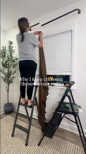 Adjustable Black Curtain Rods I Swear By (Amazon Home)