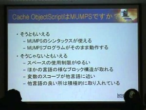 Part1- Mumps プログラマーのための Cache' 入門
