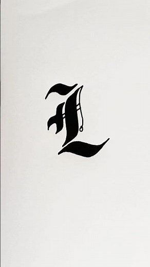How to Write the Gothic " L " with a Pen. #calligraphy #creativewritings #gothic
