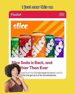 Tangy, bold, good for your gut! 🍊 The orange soda that actually tastes like orange soda (we're looking at you, other "healthy" sodas). Slice Orange brings back that bold, zesty flavor from your childhood, but levels it up with gut-supporting prebiotics, probiotics & postbiotics. 5g sugar (or less). | Slice Healthy Soda