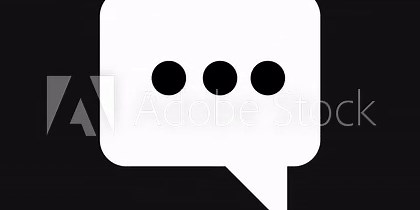 Chat Bubble Icon With Three Dot Dark Mode Pop Up Animation 4K Transparent Alpha Channel Stock Video
