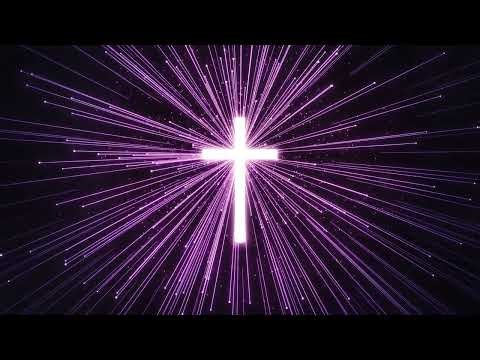 4K Radiant Cross Worship Loop | 7-Minute Background for Church & Creative Projects |Purple Light