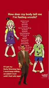 One of my favourite activities to do with children, when teaching them about their Early Warning Signs is showing them a MR Bean video.He goes off of a high dive board, so you see his Early Warning Signs.His bathers come off, so you have to stop the video before he climbs out of the pool, but you can discuss with children that it’s gone from being a public move to being a private movie 🎥.This is where I brainstorm where might kids see pictures or movies with people with no cloths. | Safe4Kids