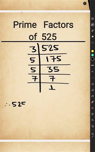 Prime Factors of 525 l Prime Factorization of 525
