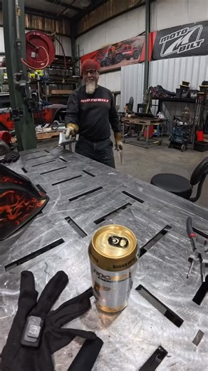 Give Bender a few Rockstar Energy drinks and boy does he move fast. Bender is welding up a new prototype frame reinforcement bracket with included shock mounts for the Gladiator. Those who have been pushing the limits of the Gladiator will be able to stiffen up the rear section by the body mount to greatly increase the frame’s rigidity. We will have two options on this new system and more information to come soon. Now tell us in the comments if you think you could keep up with Bender in R&D. #mo