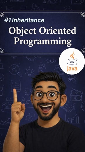 Mustufa Ali on Instagram: "🚀 Object Oriented Programming in Java | #1 Inheritance Explained Simply Understanding Inheritance in Java is the first step to mastering Object Oriented Programming (OOPs). In this reel, you’ll learn what inheritance is, why Java uses inheritance If you want to become a Java developer, OOP concepts like Inheritance, Encapsulation, Polymorphism, and Abstraction are mandatory to learn. 📌 Follow for Java tutorials, OOP concepts, and interview-ready explanations. #java #