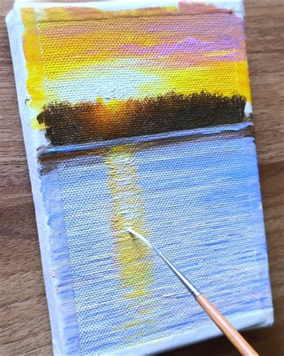 Peaceful Lake Evening acrylic painting 🌅🦢 #painting #acrylicpainting #art #fblifestyle #lake | Vinee Painting