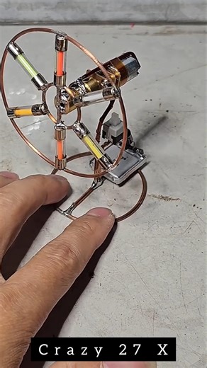 DIY rotating LED electronics project, #scienceproject #electronic #diyled #project