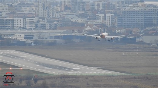 Fun landings, crabbing and pilot skills at #CLJ #runway25 when METAR shows wind at 21 kts, gusting to 31 kts 💨🛬 Passengers sitting on the left side you get the see the runway they are landing on 😎 #ryanair EI-DWY STN-CLJ #wizzair 9H-WNP DTM-CLJ #wizzair 9H-WZX LBA-CLJ #hisky YR-SKY HRG-CLJ #lufthansa D-AIBL MUC-CLJ #ryanair EI-ESV BGY-CLJ (2nd attempt) #wizzair 9H-WAN LTN-CLJ | Cluj Spotting