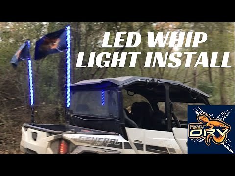 Nilight LED Whip Light Install - Polaris GENERAL (Vid #42)