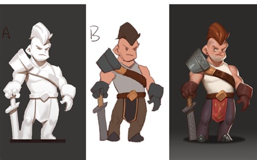 最简单AO画法，2小时从线稿到完成详细讲解