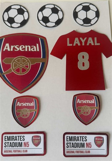 Custom Arsenal Cake Toppers for Fans