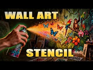The simplest method to create a wall art stencil (stencil art tutorial)