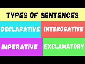 types of sentences| declarative| Imperative| interrogative| Exclamatory