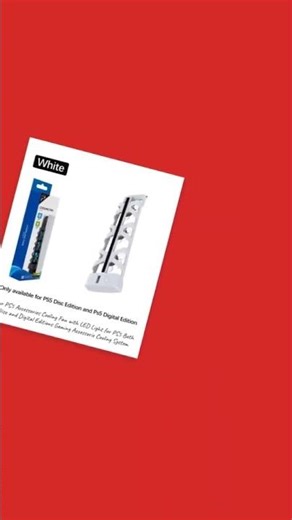 For PS5 Accessories Cooling Fan with LED Light for PS5 Both Disc and Digital Editions Gaming Acce...