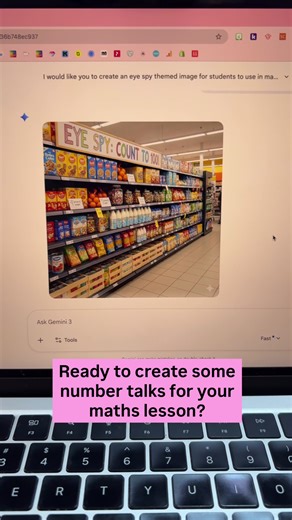 Let’s level up your maths warm ups by creating number talks for your class using @googlegemini 🩷⭐️ Want my exact prompt used to create these? Send me a DM & I’ll send it straight to you! #gemini #googlegemini #numbertalks #maths #numeracy