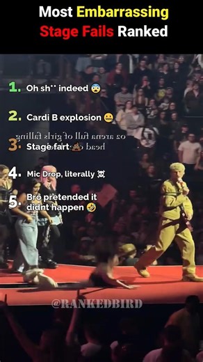 Ranking the most embarrassing Stage Fails or..Falls 😂 #shorts #viralvideo