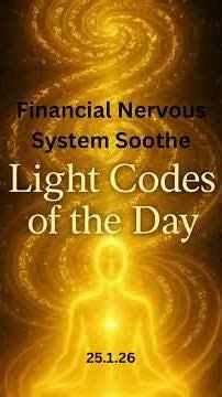 Light Codes of the Day 25.1.26 – Financial Nervous System Soothe #lightcodes #finance #nervoussystem