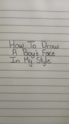 How to Draw a Boy's Face Step by Step Tutorial