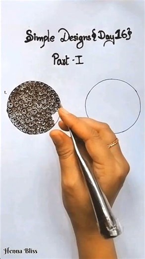 Simple full circle mehndi design/easy henna filler patterns