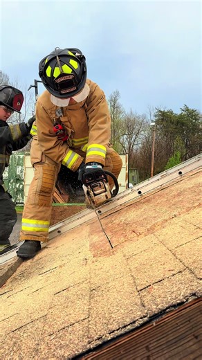2026 Fire Academy students working on some roof ventilation skills | Fire Academy