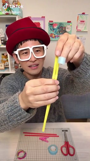 ストローで作れる輪ゴム鉄砲！超簡単！作って遊んでね！#工作#休校チャレンジ #diy#ハンドメイド#春休み #春休みの工作