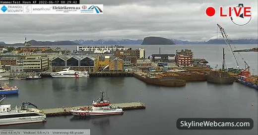 【LIVE】 Webcam Hammerfest - Norwegen | SkylineWebcams