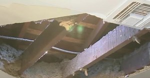 Illegal firework blows through a home in LA County
