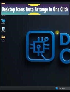 Desktop Icons Auto Arrange in One Click 🔥 #shorts