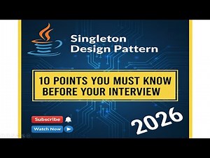 Singleton Design Pattern: 10 CRITICAL Points You MUST Master Before Your Java Interview(Enum & more)