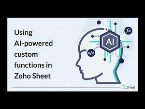 AI powered custom functions | Zoho Sheet webinar