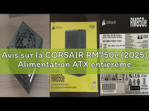 Avis sur la CORSAIR RM750e (2025) Alimentation ATX entièrement modulaire et silencieuse avec câble 1
