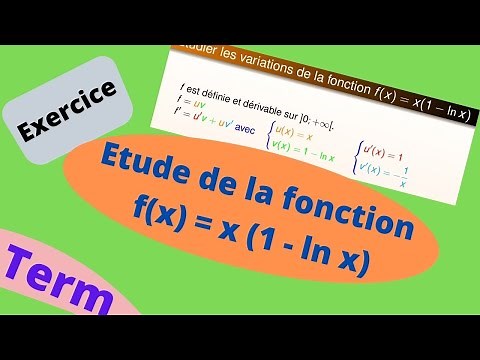 Étude des variations de la fonction f(x) = x(1 - ln x)
