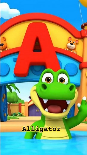 A is for Alligator 🐊 | Fun ABC Learning for Kids #shorts