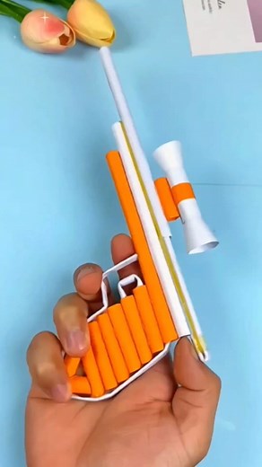 DIY Toy Gun Making with Colored Paper for Children