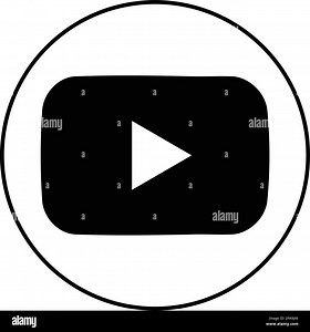 Black YouTube logo on a transparent background. Realistic social media icon logotype. YouTube video and music icon Stock Vector Image & Art - Alamy