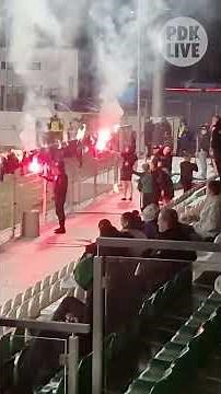 Kibice na meczu Wisłoka Dębica - Star Starachowice