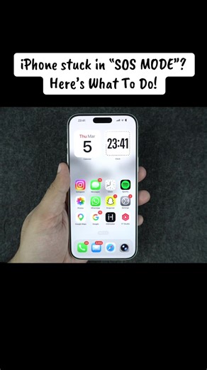 iPhone stuck in “SOS MODE”? Here’s What To Do! #SOS #IPHONE #whattodo #techtoktips #Update