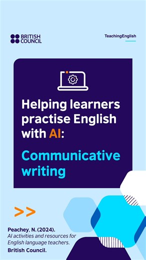 12K views · 127 reactions | AI can help your students with their communicative writing. Find more activities here: https://www.teachingenglish.org.uk/publications/resource-books/ai-activities-and-resources-english-language-teachers Karen  #TeachingEnglish #AIinELT #ELTtech | TeachingEnglish - British Council | Facebook