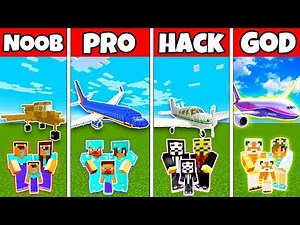 Epic Minecraft Animation: Mind-Blowing Family Plane Build Challenge