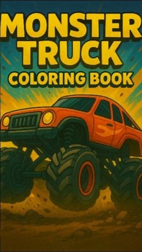 Monster Truck Coloring Pages for Kids | Dino, Gaming & Action Trucks!