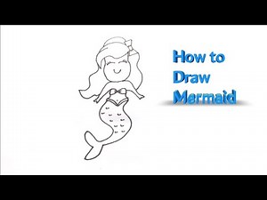 How to draw Mermaid Ariel cute and easy
