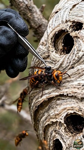Attaching a Camera to a Hornet – First Ever Look Inside a Queen’s Nest 🐝👑 (Real POV)