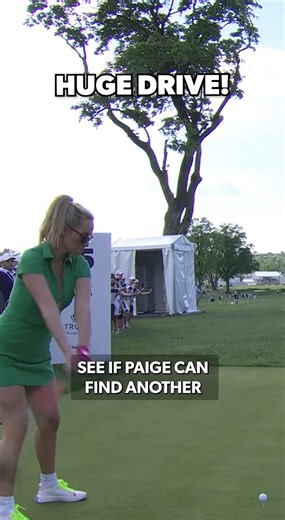 Paige Spiranac crushes a monster drive at the Creator Classic