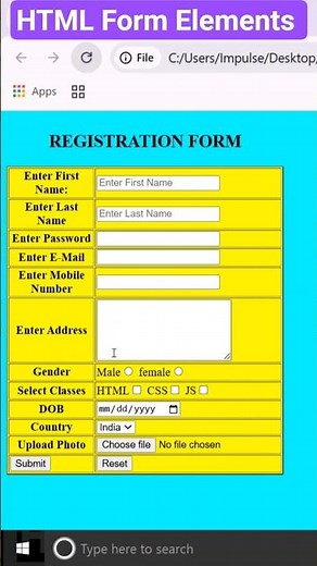 How to Create a Professional Form in HTML (Step-by-Step) | Web Development 2026 Live Example 🚀