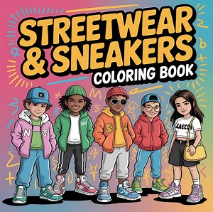 Streetwear & Sneakers Coloring Book, 15 Urban Pages, Hip Hop Style, A4 Printable - Etsy